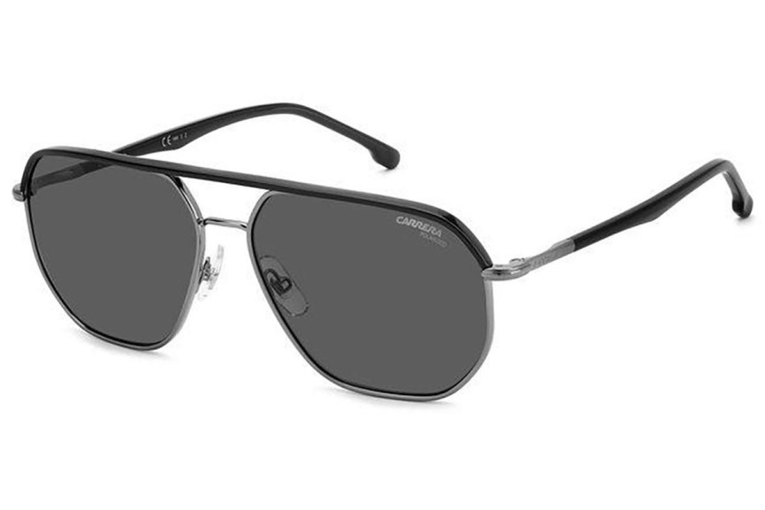 Sunčane naočale Carrera CARRERA304/S KJ1/M9 Polarized Pilotski Srebrni