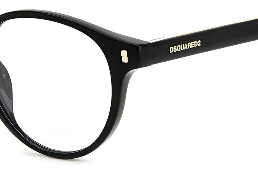 Naočale Dsquared2 D20080 807 Okrugao Crni