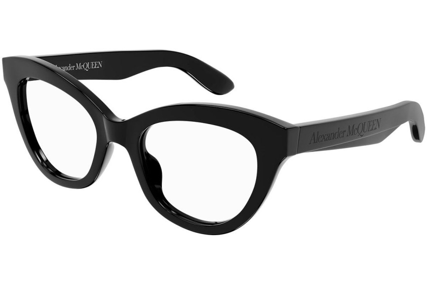 Naočale Alexander McQueen AM0395O 001 Cat Eye Crni