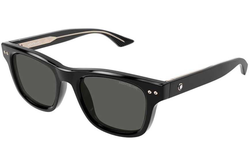 Sunčane naočale Mont Blanc MB0254S 005 Polarized Okrugao Crni