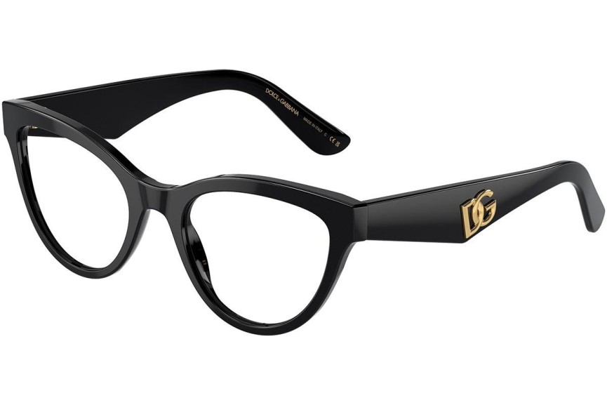 Naočale Dolce & Gabbana DG3372 501 Cat Eye Crni