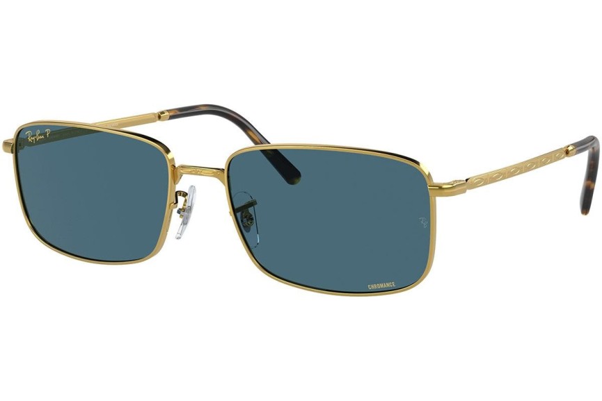 Sunčane naočale Ray-Ban RB3717 9196S2 Polarized Pravokutan Zlatni