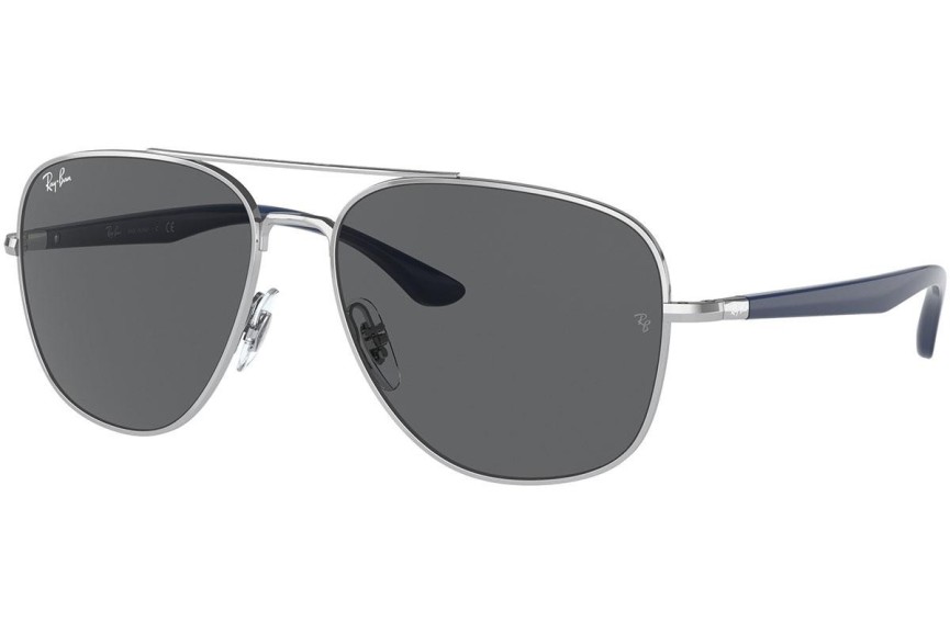 Sunčane naočale Ray-Ban RB3683 003/B1 Pilotski Srebrni