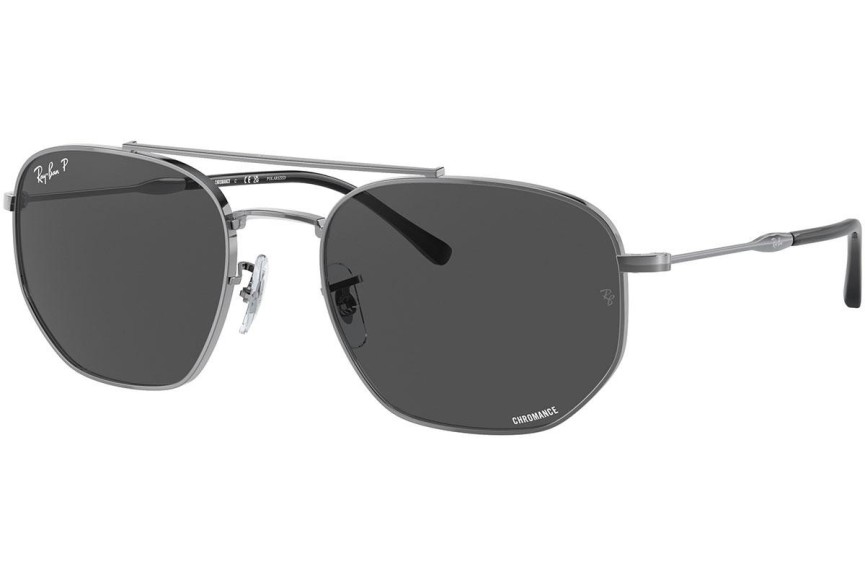 Sunčane naočale Ray-Ban RB3707 004/K8 Polarized Pilotski Srebrni