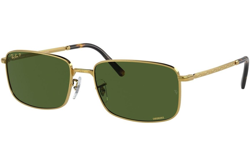 Sunčane naočale Ray-Ban RB3717 9196P1 Polarized Pravokutan Zlatni