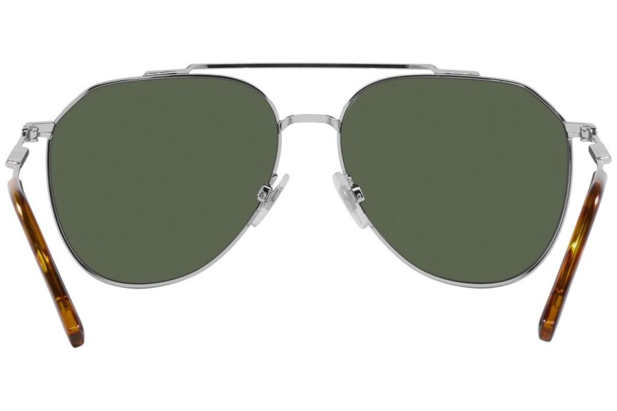 Sunčane naočale Dolce & Gabbana DG2296 05/9A Polarized Pilotski Srebrni