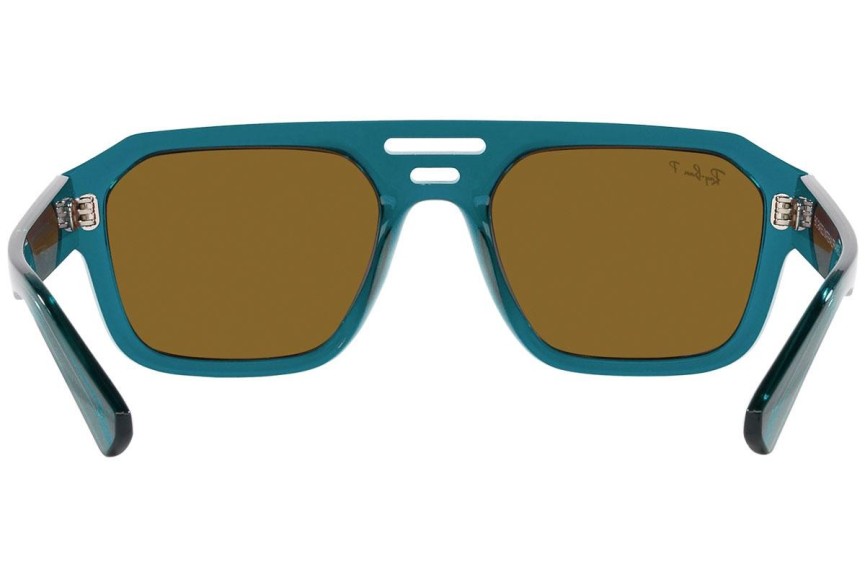 Sunčane naočale Ray-Ban Corrigan RB4397 668383 Polarized Flat Top Plavi