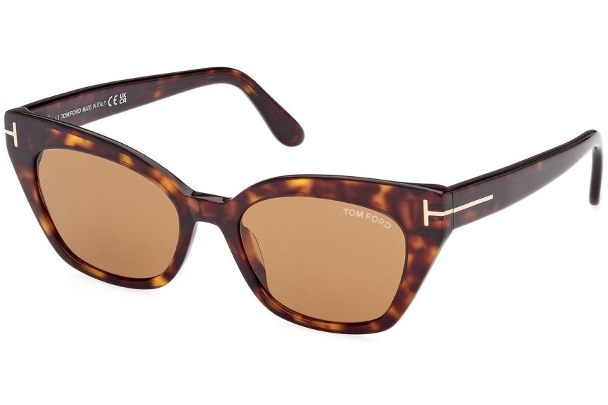 Sunčane naočale Tom Ford FT1031 52E Cat Eye Havana