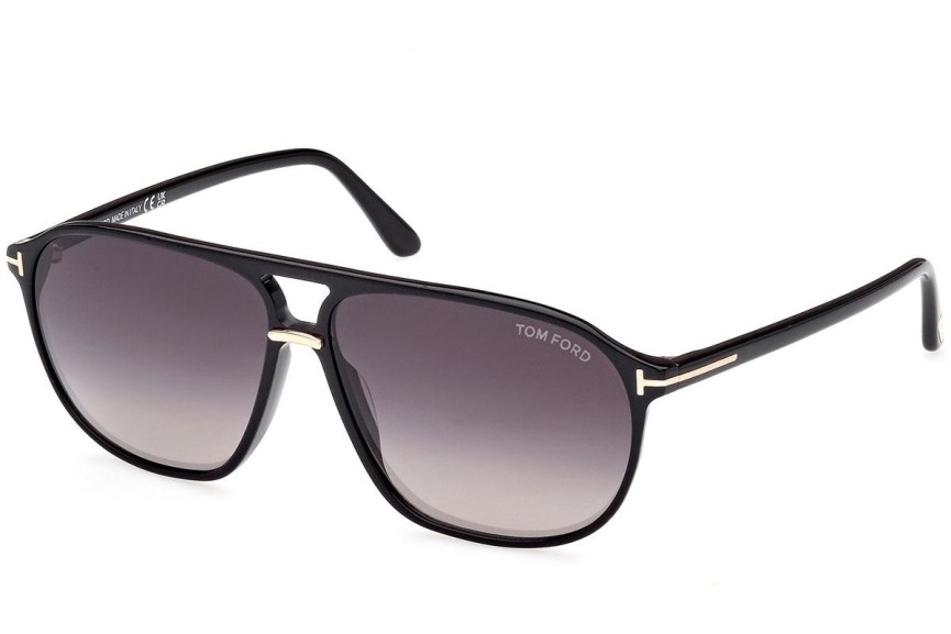 Sunčane naočale Tom Ford FT1026 01B Pilotski Crni