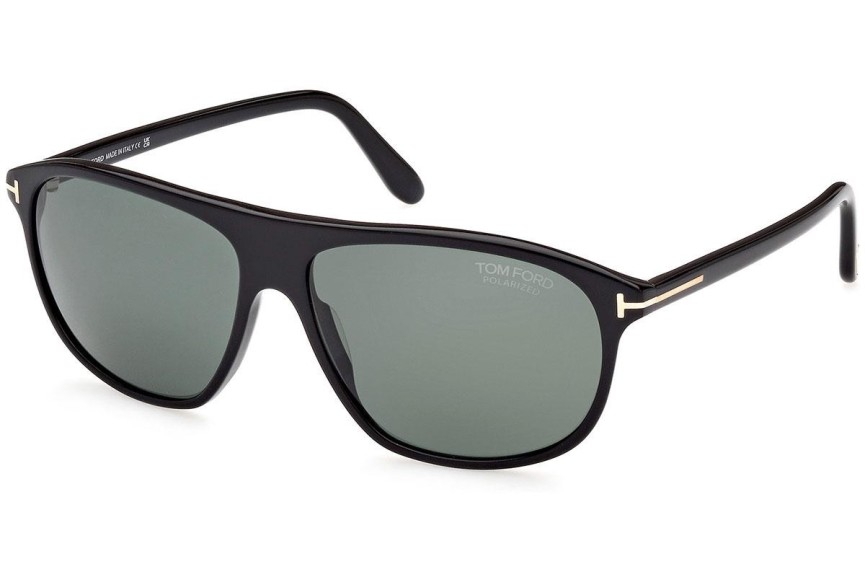 Sunčane naočale Tom Ford FT1027 01R Polarized Pilotski Crni