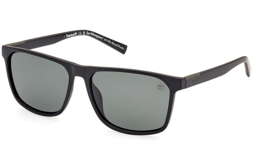 Sunčane naočale Timberland TB9312 02R Polarized Kvadratni Crni