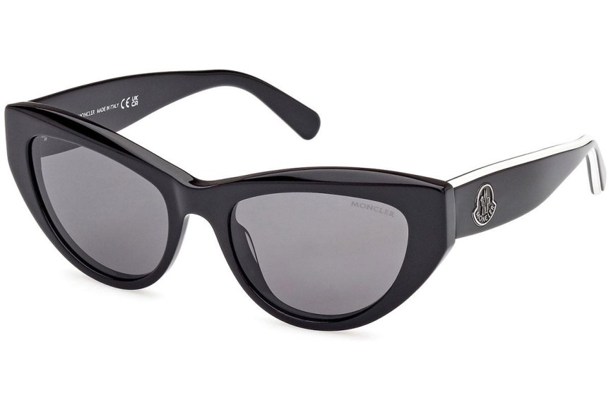 Sunčane naočale Moncler ML0258 01A Cat Eye Crni