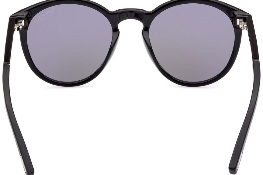 Sunčane naočale Tom Ford FT1021-N 01D Polarized Okrugao Crni