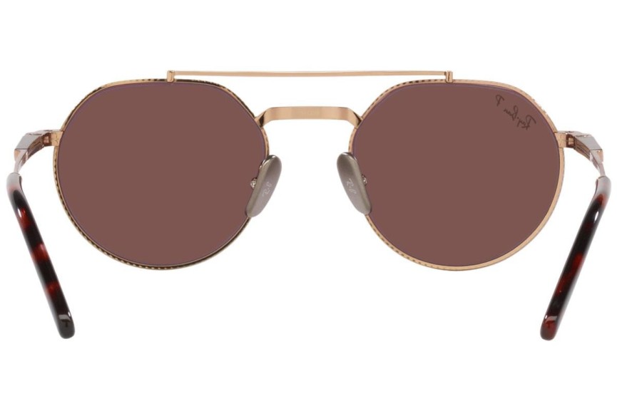 Sunčane naočale Ray-Ban Jack II Titanium Chromance Collection RB8265 3140AF Polarized Okrugao Zlatni