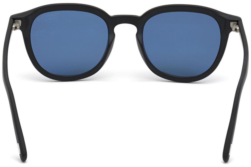 Sunčane naočale Tom Ford FT0816 02V Polarized Okrugao Crni