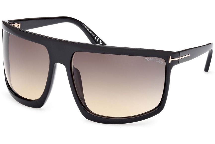 Sunčane naočale Tom Ford Clint 2 FT1066 01B Flat Top Crni