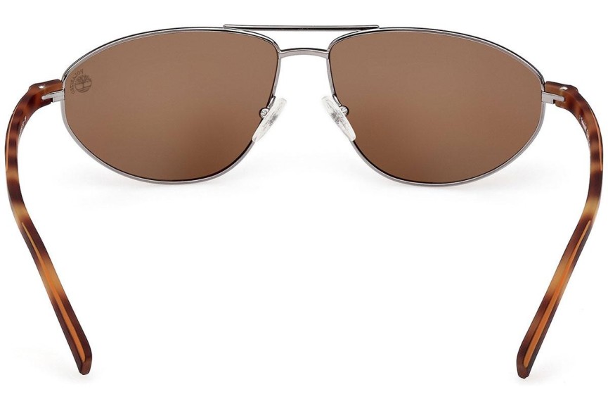 Sunčane naočale Timberland TB9324 08H Polarized Pilotski Srebrni