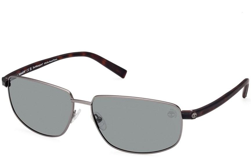 Sunčane naočale Timberland TB9325 09R Polarized Pravokutan Srebrni