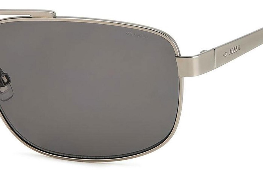 Sunčane naočale Fossil FOS2130/G/S R81/M9 Polarized Pravokutan Srebrni