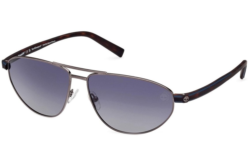 Sunčane naočale Timberland TB9324 09D Polarized Pilotski Srebrni