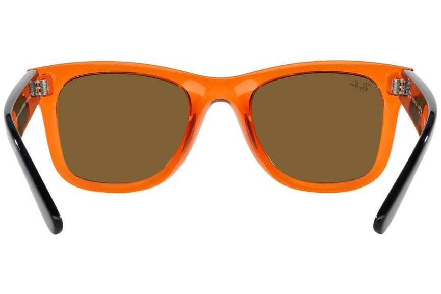 Sunčane naočale Ray-Ban Wayfarer Reverse RBR0502S 6712GM Kvadratni Narančasti