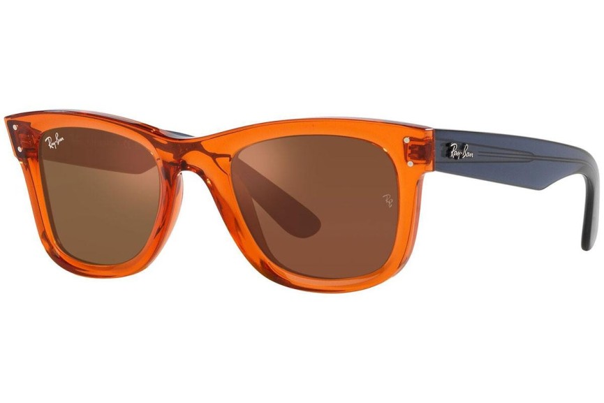 Sunčane naočale Ray-Ban Wayfarer Reverse RBR0502S 6712GM Kvadratni Narančasti