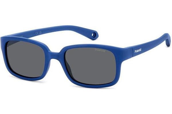 Sunčane naočale Polaroid Junior PLDK008/S FLL/M9 Polarized Pravokutan Plavi