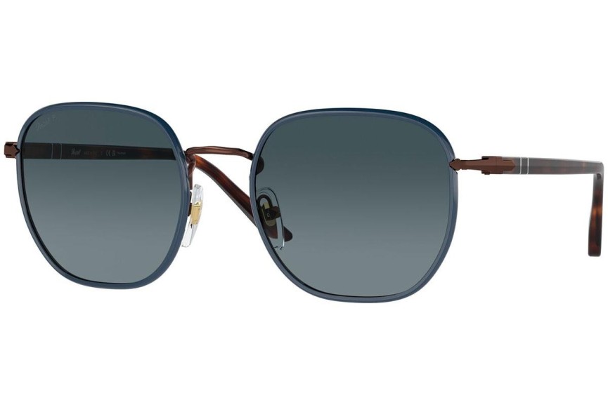 Sunčane naočale Persol PO1015SJ 1127S3 Polarized Okrugao Plavi