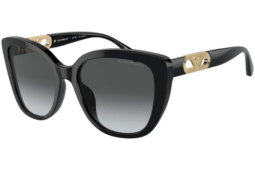 Sunčane naočale Emporio Armani EA4214U 50178G Polarized Cat Eye Crni