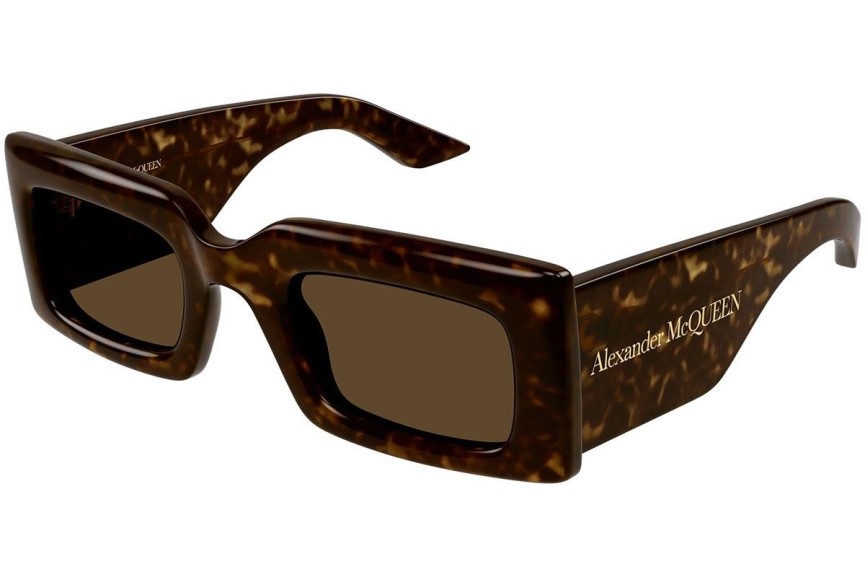 Sunčane naočale Alexander McQueen AM0433S 002 Pravokutan Havana