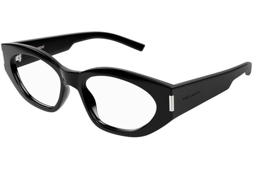 Naočale Saint Laurent SL638OPT 001 blue-light [non-prescription] Cat Eye Crni