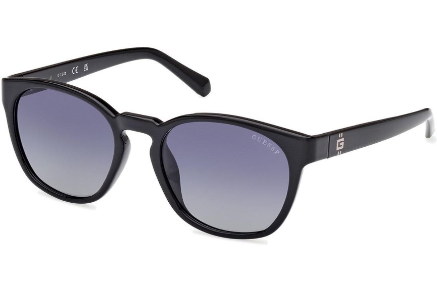 Sunčane naočale Guess GU00083-H 01D Polarized Okrugao Crni