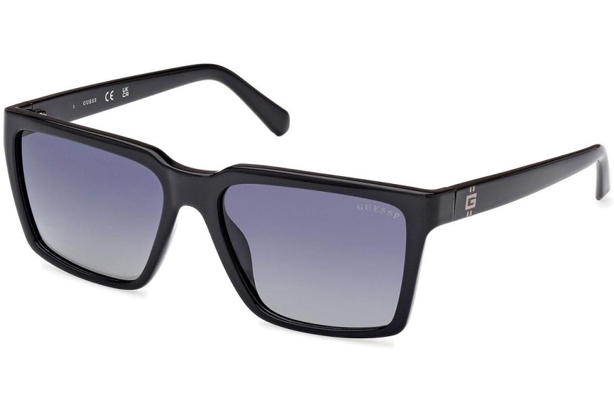 Sunčane naočale Guess GU00084 01D Polarized Kvadratni Crni