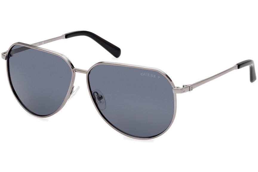 Sunčane naočale Guess GU00089 08D Polarized Kvadratni Srebrni