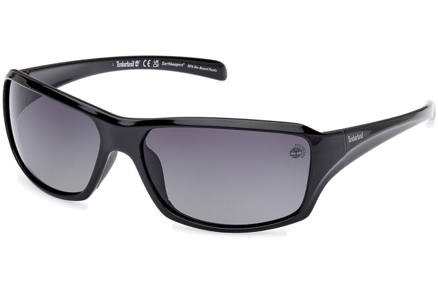 Sunčane naočale Timberland TB9332 01D Polarized Kvadratni Crni