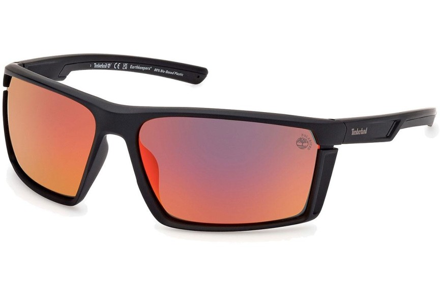 Sunčane naočale Timberland TB9333 02D Polarized Kvadratni Crni