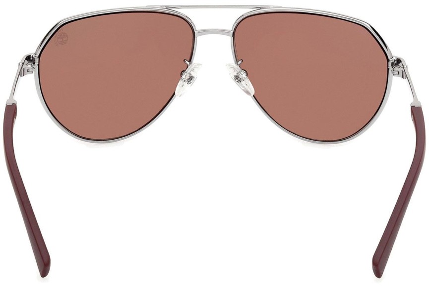 Sunčane naočale Timberland TB9340-H 08H Polarized Pilotski Srebrni