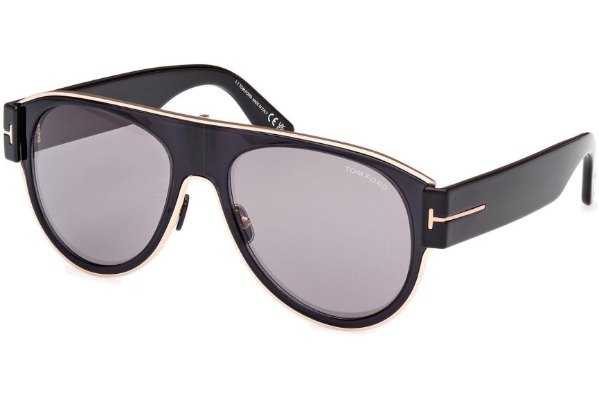 Sunčane naočale Tom Ford Lyle-02 FT1074 01C Pilotski Crni