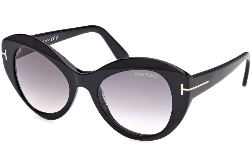 Sunčane naočale Tom Ford Guinevere FT1084 01B Cat Eye Crni