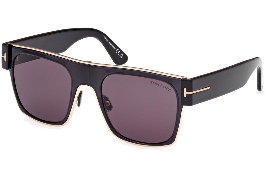 Sunčane naočale Tom Ford Edwin FT1073 01A Kvadratni Crni