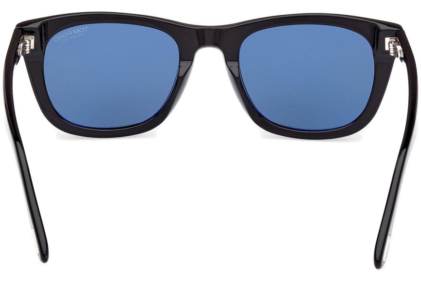 Sunčane naočale Tom Ford Kendel FT1076 01M Polarized Kvadratni Crni