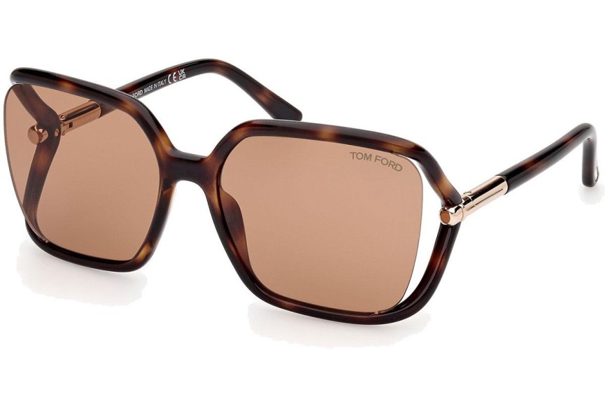 Sunčane naočale Tom Ford Solange-02 FT1089 52E Kvadratni Havana