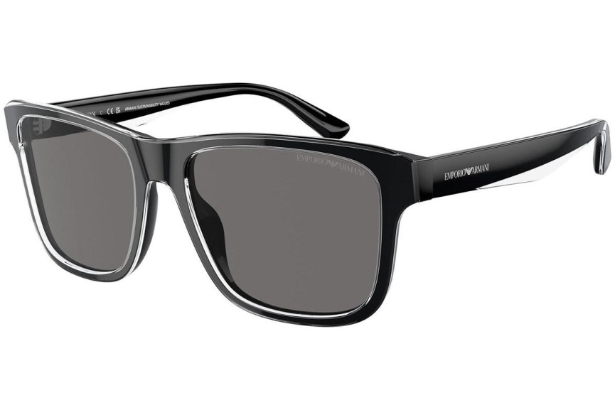 Sunčane naočale Emporio Armani EA4208 605187 Polarized Pravokutan Crni