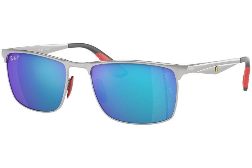 Sunčane naočale Ray-Ban RB3726M F007A1 Polarized Pravokutan Srebrni