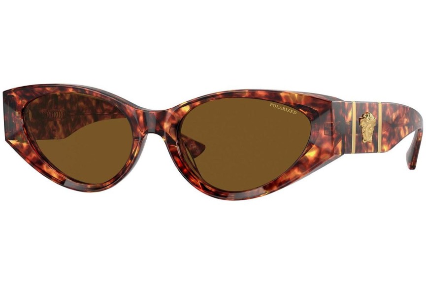 Sunčane naočale Versace VE4454 543783 Polarized Cat Eye Havana