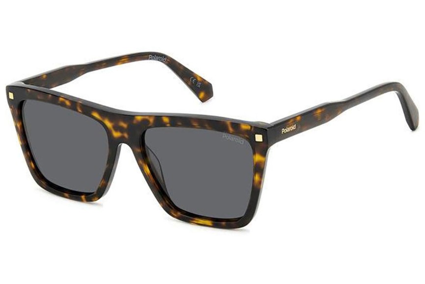 Sunčane naočale Polaroid PLD4164/S/X 086/M9 Polarized Flat Top Havana