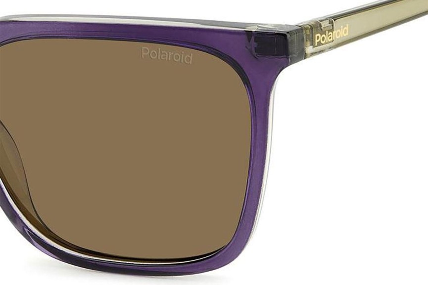 Sunčane naočale Polaroid PLD4163/S S2N/SP Polarized Pilotski Ljubičasti