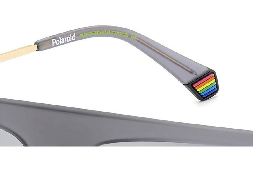 Sunčane naočale Polaroid PLD6221/S/X RIW/EX Polarized Flat Top Sivi