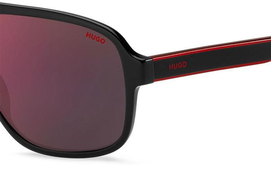 Sunčane naočale HUGO HG1296/S OIT/AO Flat Top Crni