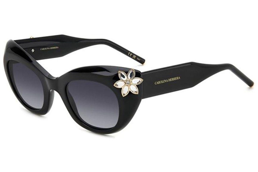 Sunčane naočale Carolina Herrera HER0215/S 807/9O Cat Eye Crni